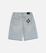 99 BASED Shining Stars Shorts Light Blue (3)